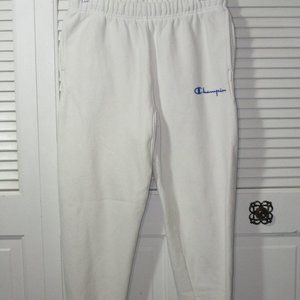 Vtg. Champion Reverse Weave White Spell-Out Joggers/Sweatpants M